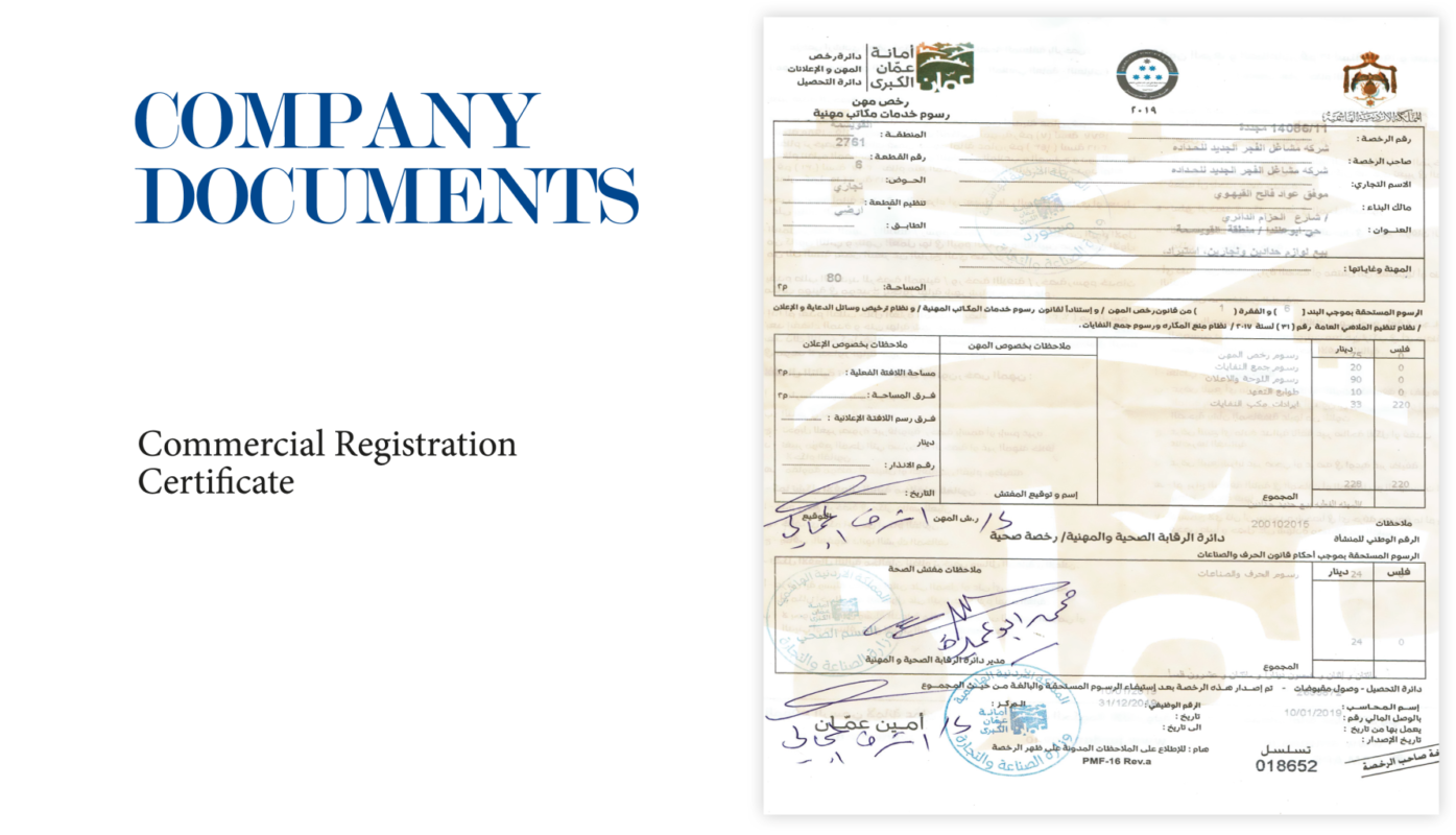 Commercial Registration Certificate