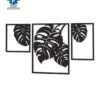 monstera plant wall frame set