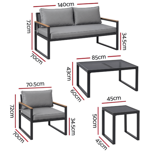 METAL GARDEN FURNITURE SET - Image 2