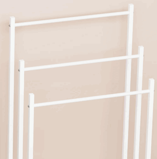 WHITE METAL TOWEL RACK - Image 2