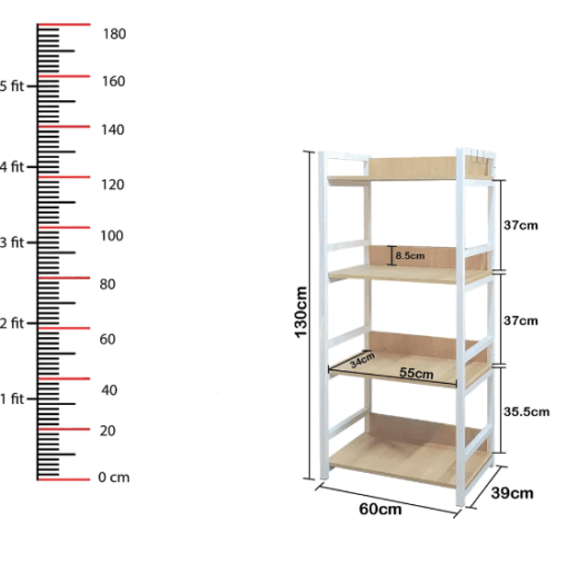 FOUR LAYER MULTI PURPOSE SHELF RACK - Image 3