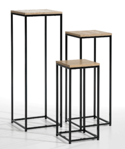 METAL BLACK CORNER TABLE SET
