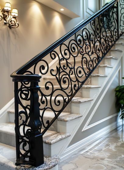 Decorative black handrail-11